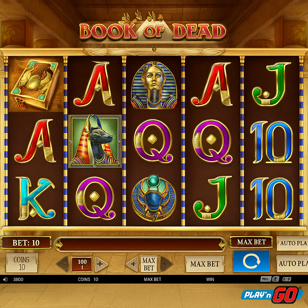 Rabona Casino - Book of Dead Slot Game