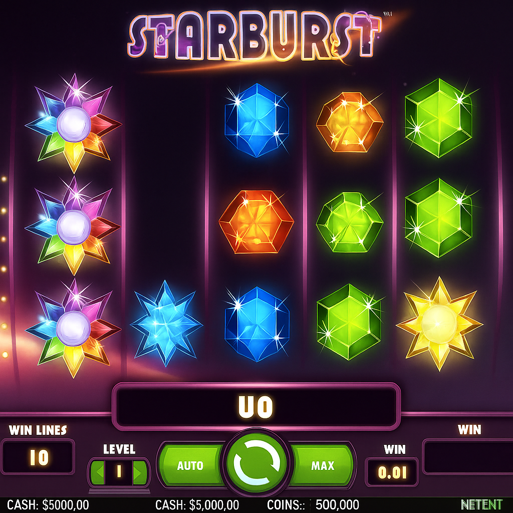 Rabona Casino - Starburst Slot Game